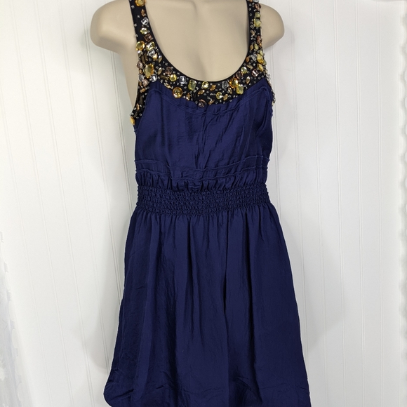 ANDREW MARC NY Jeweled Neck Bubble Dress Sz 6 - Picture 4 of 15